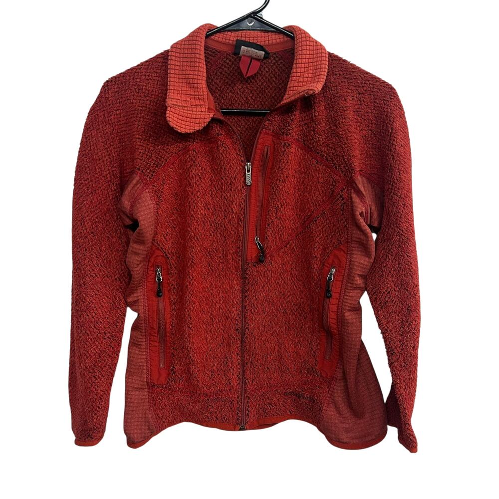 Patagonia Polartec Thermal Pro Fleece Jacket Women's S Rust Red Full Zip Outdoor